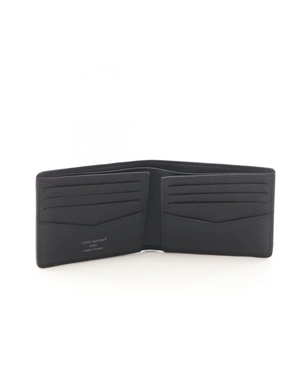 Louis Vuitton Bill Purse Portefeuille Calf Noir Canvas Wallet